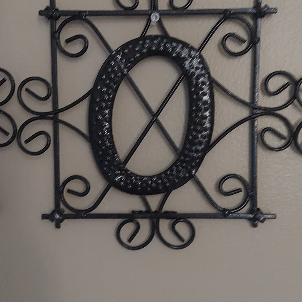 Metal Decorative Rustic Hanging Sign Black Letters H O M E